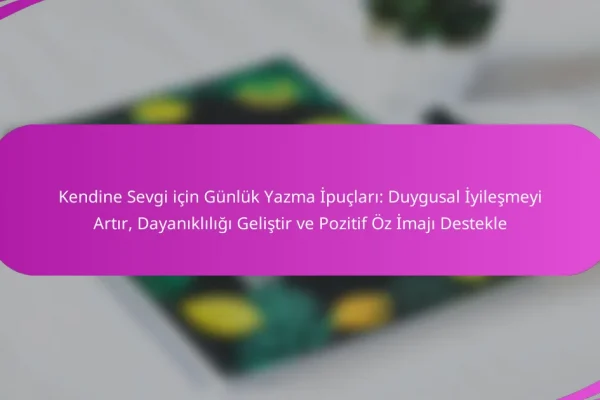Kendine Sevgi için Günlük Yazma İpuçları: Duygusal İyileşmeyi Artır, Dayanıklılığı Geliştir ve Pozitif Öz İmajı Destekle