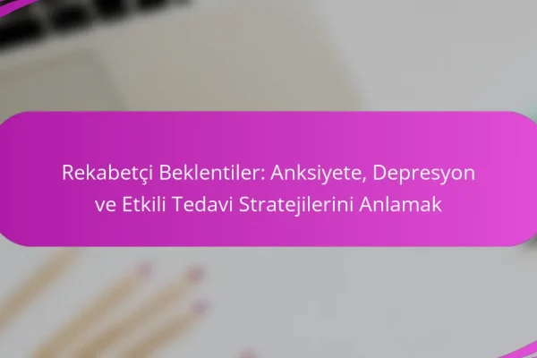 Rekabetçi Beklentiler: Anksiyete, Depresyon ve Etkili Tedavi Stratejilerini Anlamak